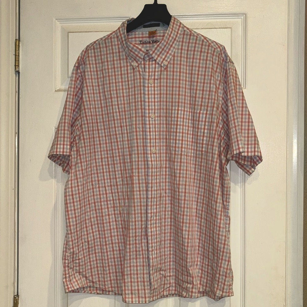 Tailor Vintage Luxe performance men’s short sleeve button up shirt XL